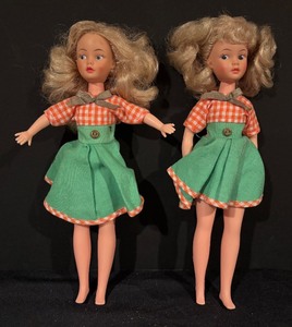 lot 226 image: Pair of Vintage Calico Lassie Doll Kelloggs 1960s Ellie Mae Clampett