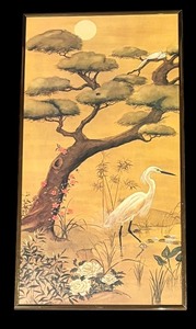 lot 265 image: Framed Asian Crane Print