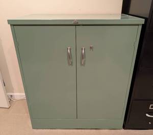 lot 286 image: All Steel Two Door Metal Storage Cabinet