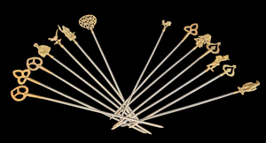 lot 225 image: Turkish Brass Kabob Skewers