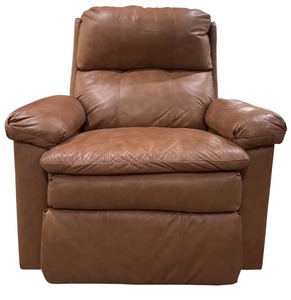 lot 135 image: LLR - Lane Swivel Recliner Chair in Brown Leather