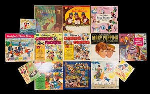 lot 138 image: BR1 - Collection of Vintage Childrens Vinyl Records Disney & Storybook