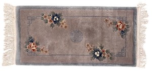 lot 245 image: LLR - Vintage Chinese Wool Rug with Floral Design