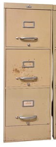 lot 288 image: LO - Vintage Steel Equipment Inc. 3-Drawer Metal File Cabinet