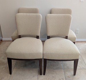 lot 51A image: LR - Set of 4 Upholstered Henredon Dining Chairs