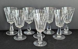 lot 92 image: K - Set of 8 Waterford Florence Crystal Goblets, 6 Inch