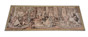lot 148 image: MB - Framed Vintage Tapestry Wall Art with Rococo Scene