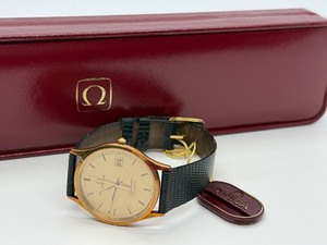 lot 30D image: Vintage Omega Seamaster Quartz 14K Gold Watch with Box