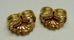lot 31 image: Pair of 14K Gold Earring Backs