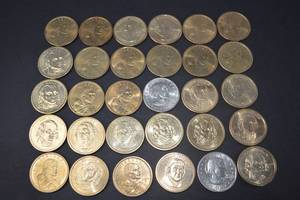 lot 25 image: US Dollar Coin Lot Presidential, Sacagawea, and Susan B Anthony
