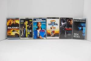 lot 82 image: 6 UMD Movie Lot for PSP Italian Job, Punisher, Total Recall, Island, Van Wilder, Chappelle