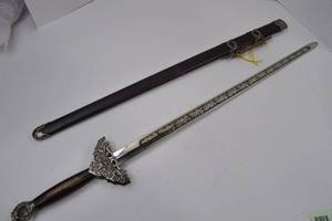 lot 46 image: Decorative Taiwanese Stainless Steel Sword with Scabbard