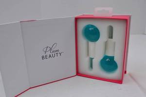 lot 111 image: Plum Beauty Glass Cooling Facial Globes Set - New in Box