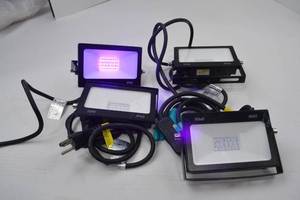 lot 112 image: Onforu 4 Pack 20W UV LED Black Lights IP66