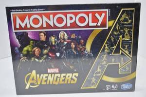 lot 133 image: Monopoly Marvel Avengers Board Game - Factory Sealed