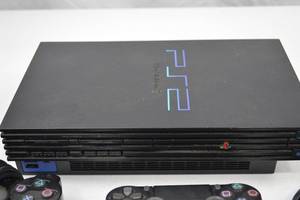 lot 163 image: Sony PlayStation 2 Console Bundle with Controllers, Cables, and Kingdom Hearts