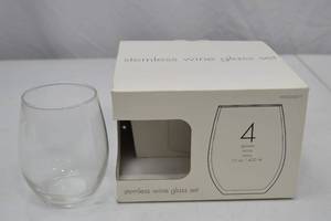 lot 169 image: 4 stemless wine glasses