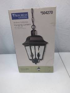 lot 193 image: Progress Lighting Andover Hanging Lantern, Antique Bronze, P6523-20DI