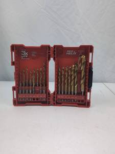 lot 199 image: Milwaukee Shockwave Titanium Drill Bit Set with Case