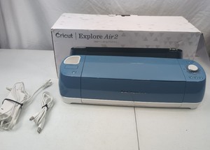 lot 228 image: Cricut Explore Air 2 Smart Cutting Machine with Cables and Box
