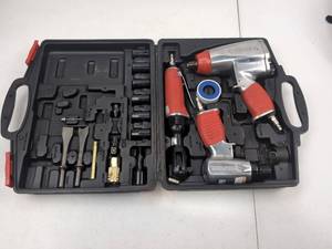 lot 259 image: Husky Air Tool Set with Impact Wrench, Ratchet, Air Hammer & Accessories
