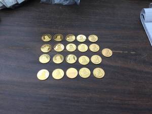 lot 136 image: (21) Franklin Mint Collectors Society - SilverGold Charter Member Tokens 1980-2000