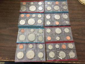 lot 137 image: (8) U.S. Proof Mint Sets