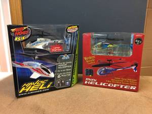 lot 161 image: 2 RC Helicopter Toys - Unused - Includes Air Hogs