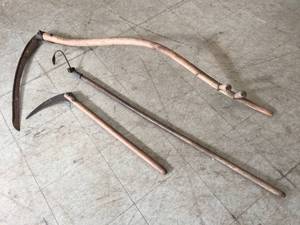 lot 168 image: Antique Scythe & Tools