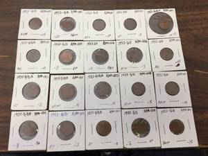 lot 183 image: Group Graded 1950s Wheat Pennies
