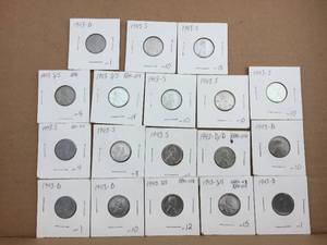 lot 187 image: (18) 1943 Steel Lincoln Pennies