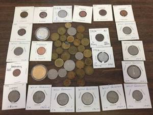 lot 195 image: Group Vintage Germany Coins - Including Historic 1940 & 1942 Pfennig