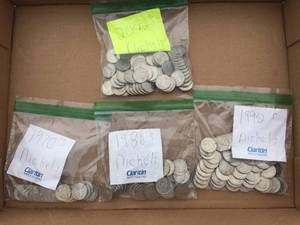 lot 197 image: Group U.S. Jefferson Nickels 1970s - 80s - 90s - 2000s
