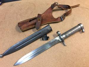 WWII Era Swedish Mauser M96 Bayonet - Scabbard - Frog