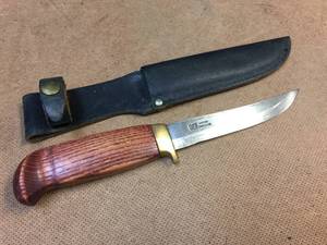 lot 210 image: Nifty Vintage KJ Mora Sweden 5 Knife - Sheath