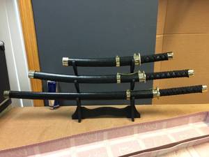 lot 213 image: Vintage Decorative Samurai Sword Display