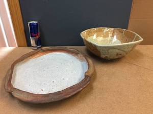 lot 222 image: 2 Artisan Pottery Pcs - Signed