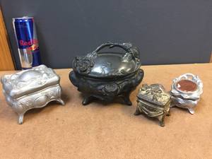 lot 233 image: 4 VictorianNouveau Gasket Hinged Jewelry Boxes