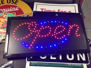 lot 253 image: LED Open Sign 19 x 10