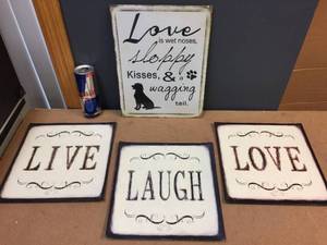 lot 260 image: Inspirational Metal Signs