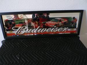 lot 16 image: Dale Jr Etched Budweiser Mirror