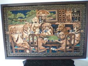 '68-'70s Tapestry of Dogs Playing Poker.