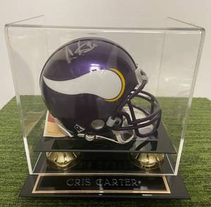 Chris Carter autographed mini helmet