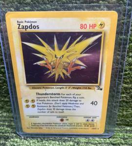 lot 28 image: 1999 Pokemon Fossil Zapdos Holo
