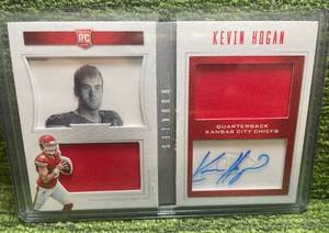 lot 43 image: 2016 Playbook booklet RPA 199 Kevin Hogan Rookie Patch Auto