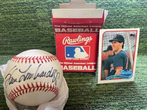 lot 63 image: Seve Lombardozzi Twins autographed ball