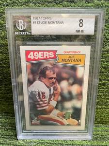 lot 70 image: 1987 Topps Joe Montana Graded BGS 8