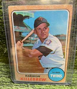 lot 81 image: 1968 Topps Harmon Killebrew p-vg crease