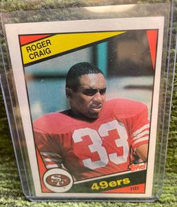lot 90 image: 1984 Topps Roger Craig Rookie