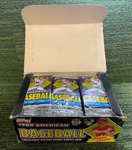 lot 99 image: 1988 Topps American Baseball Collectors box of packs